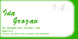 ida grozav business card